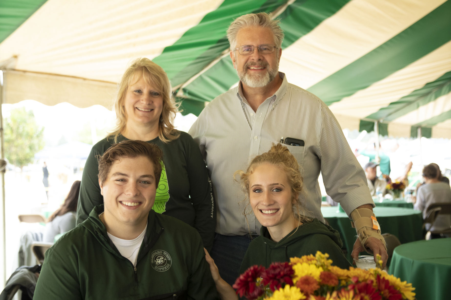 Standing: Donna and Lane Hudson, Seated David Lanciloti, Katie Hudson